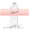 Andaz Press Blush Pink Rose Elegant Party Collection, Waterproof Water Bottle Labels, Cheers!, 20-Pack, Party Favors Decor Gift Ideas view 1