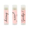 Andaz Press Blush Pink Rose Elegant Party Baby Shower Collection, Lip Balm Chapstick Favors, Kissing Sleep Goodbye!, 12-Pack, Baby Shower Sip and See Party Favors Decor view 2