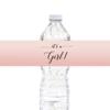 Andaz Press Blush Pink Rose Elegant Party Baby Shower Collection, Waterproof Water Bottle Labels, It's a Girl!, 20-Pack, Party Favors Decor Gift Ideas view 1
