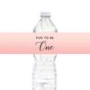 Andaz Press Blush Pink Rose Elegant Party Baby Girl's 1st Birthday Collection, Waterproof Water Bottle Labels, Fun to Be One, 20-Pack, Party Favors Decor Gift Ideas view 1