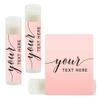 Andaz Press Personalized Blush Pink Rose Elegant Party, Lip Balm, Your Text Here, 12-Pack, Custom Party Favors Personalized Lip Balm Bulk Custom Lip Balm Stickers Labels Bachelorette Chapstick view 1