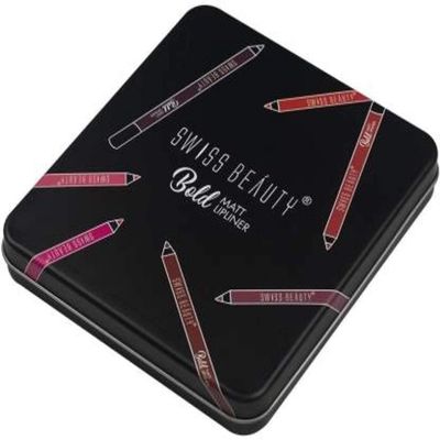 adceftp ty Bold Matte Lipliner Pencil Set | Long Stay | Smudge Free | Waterproof | Creamy Lip Liner Pencil| Multi Color, (1.6g x12) Pack Of 12
