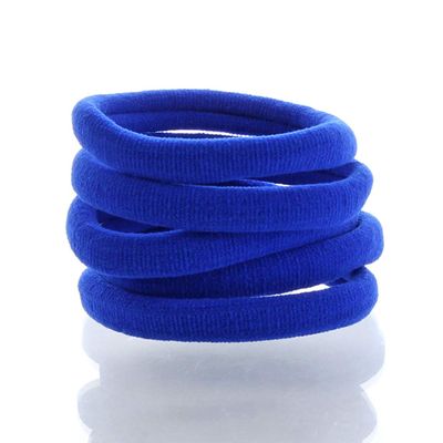 My Lello Large Thick Premium Elastic Ponytail Holder Seamless Hair Bands Electric Blue 100pcs