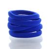 My Lello Large Thick Premium Elastic Ponytail Holder Seamless Hair Bands Electric Blue 100pcs view 1