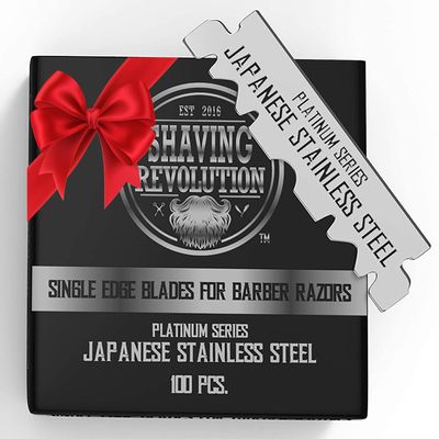 Barber Single Edge Razor Blades - 100 Count Stainless Steel