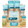 Aqua Organics Hotel Soaps and Toiletries Bulk Set | 1oz Hotel Shampoo & Conditioner, Body Wash, Body Lotion & 1oz Bar Soap Travel Size | 300 Pieces view 1