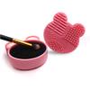2Pack Color Removal Sponge, 2 in 1 Dry Makeup Brush Quick Cleaner Sponge - Make up Brush Cleaning Pad Mat (Pink+Mint Green) view 2