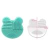 2Pack Color Removal Sponge, 2 in 1 Dry Makeup Brush Quick Cleaner Sponge - Make up Brush Cleaning Pad Mat (Pink+Mint Green) view 4