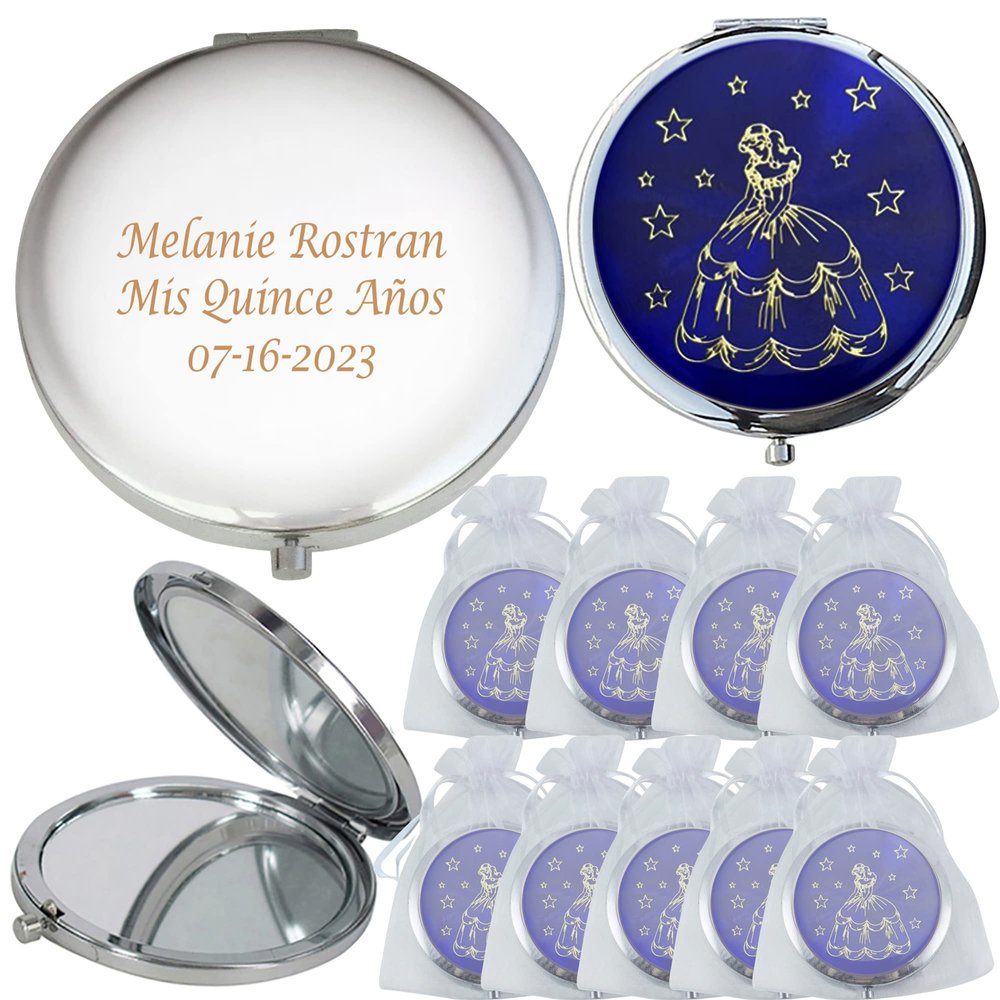 12 PCS Quinceaera Party Favor 18 Birthday Compact Mirror