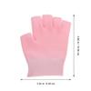 HEALLILY 1 Pair Moisturizing Gel Gloves for Dry Cracked Hands, Fingerless Design for Hand Care, Soft Cotton Spandex Blend, Washable & Reusable, Pink, 5.90 X 3.34 X 0.19 Inches view 2