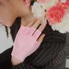 HEALLILY 1 Pair Moisturizing Gel Gloves for Dry Cracked Hands, Fingerless Design for Hand Care, Soft Cotton Spandex Blend, Washable & Reusable, Pink, 5.90 X 3.34 X 0.19 Inches view 4