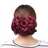 100G/Pc Women's Curly Chignon Elastic Net With Two Combs Synthetic Hair Buns Updo Cover Hairpiece Wine Red M4-30 view 2