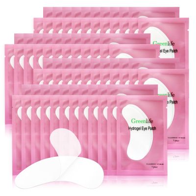 GreenLife 400 Pairs 100% Natural Eyelash Extension Under Eye Gel Pads patches kit Collagen Aloe Vera Hydrogel Eye Patches Eyelash Extension Supplies Tools, Lash Extension Supplies (100 200 400 Pairs)