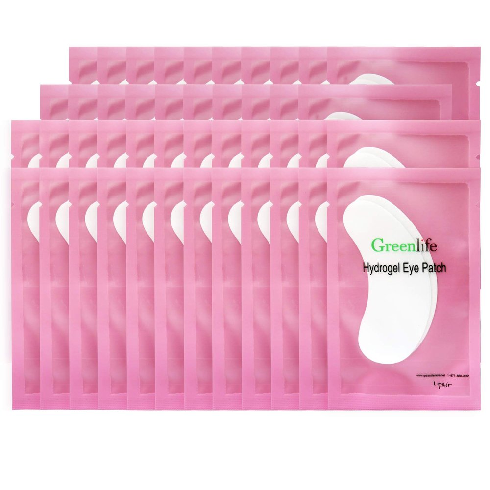 GreenLife 300 Pairs Eye Pads, 100% Naturel Eyelash Extension Under Eye Gel Pads patches kit Collagen with Aloe Vera Hydrogel Eye Patches set for Eyelash Extension Supplies Tools (50 150 300 Pairs)