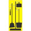 NMC SB107ACP 5S Janitorial Shadow Board, Yellow/Black, 68"X30", AluminumCompositePanel (Tools Sold Separately) view 1