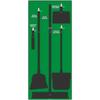 NMC SB103FG 5S Janitorial Shadow Board, Green/Black, 68"X30", ProSeriesAcrylic (Tools Sold Separately) view 1