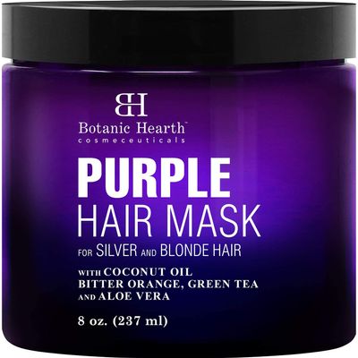 Botanic Hearth Purple Hair Mask | For Blonde, Silver And Gray Hair, Sulfate & Paraben Free | 8 Fl Oz