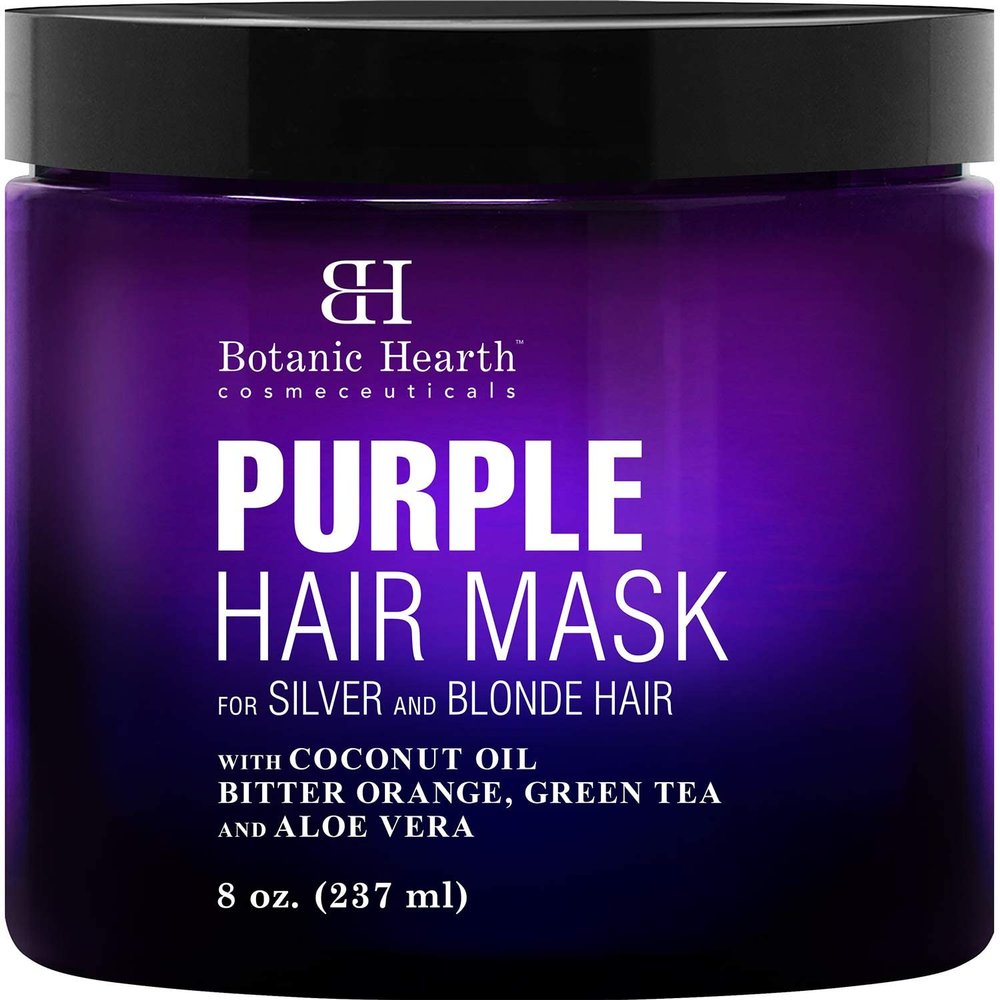 Botanic Hearth Purple Hair Mask | For Blonde, Silver And Gray Hair, Sulfate & Paraben Free | 8 Fl Oz
