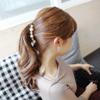 2 Pcs Fashion Acrylic Imitation Pearls Banana Clip Cryrstal Rhinestone Hair Clips Hairpin Ponytail Holder Hair Accessories for Women view 4