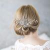 CROWN GUIDE Bridal Hair Comb Clip Pin Rhinestone Pearl Wedding Hair Accessories for Women Brides Bridesmaid Hairpiece Silver view 3
