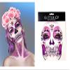 Skull Face Jewels Day of the Death Face Gems for Halloween Face Decals,6-Pack view 3