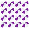 16PCS 8" Large Cheer Hair Bows Ponytail Holder Elastic Band Handmade for Cheerleading Teen Girls College Sports (White/Purple, 1 Count (Pack of 16)) view 1