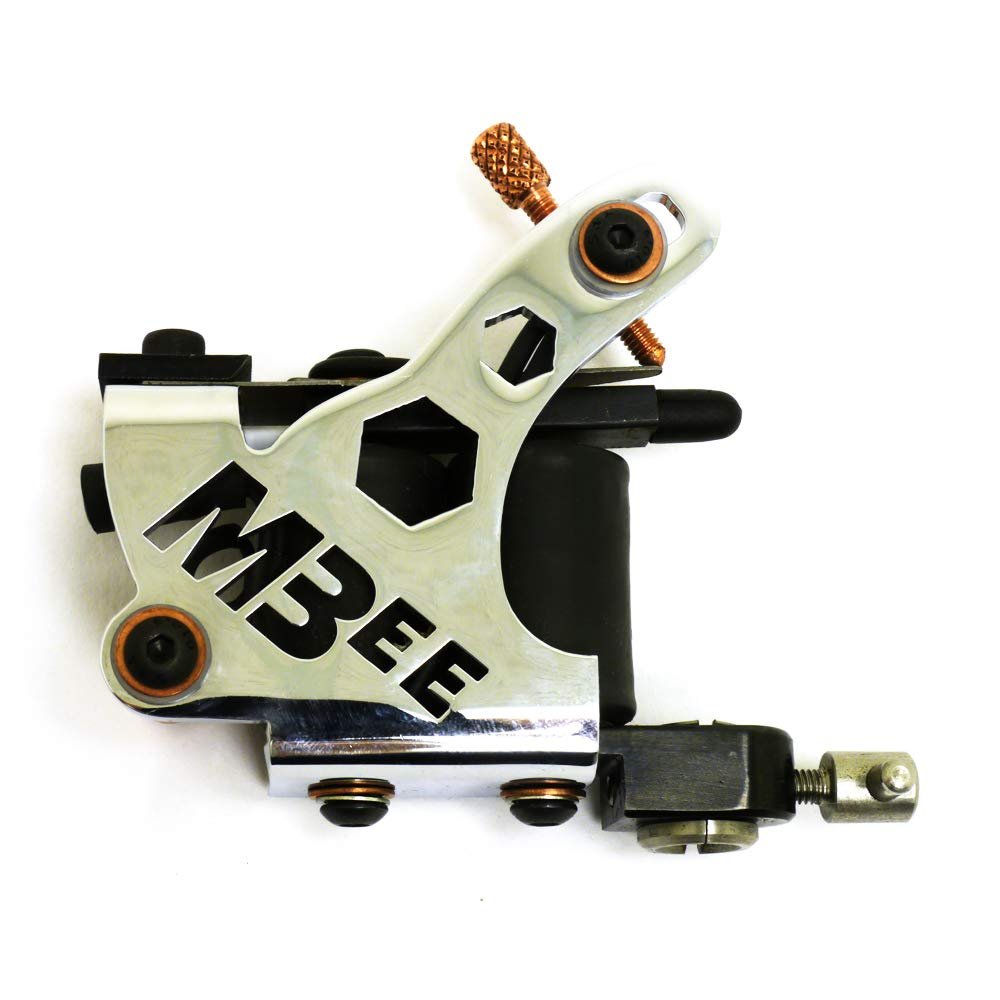 Micky Bee Professional Tattoo Machine Coil Chrome Killer Bee Color Shader 10 Wrap Coils