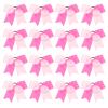 16PCS 8" Large Cheer Hair Bows Ponytail Holder Elastic Band Handmade for Cheerleading Teen Girls College Sports (Pink/Hot Pink, 1 Count (Pack of 16)) view 1