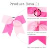 16PCS 8" Large Cheer Hair Bows Ponytail Holder Elastic Band Handmade for Cheerleading Teen Girls College Sports (Pink/Hot Pink, 1 Count (Pack of 16)) view 4
