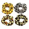 4 Pcs Flannel Leopard Hair Ring Elastic Rubber Band Hair Rope Hair Band Scrunchie Ponytail Holder Women Hair Accessory view 2
