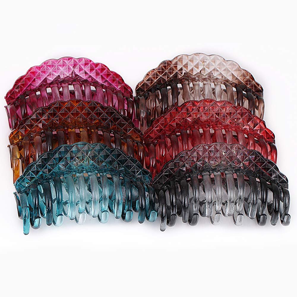 Magik 6~12 Pack Women Plastic Large Hair Claws Hair Clips Jumbo Various Styles Tortoise (12 Pack, 9 Assorted)