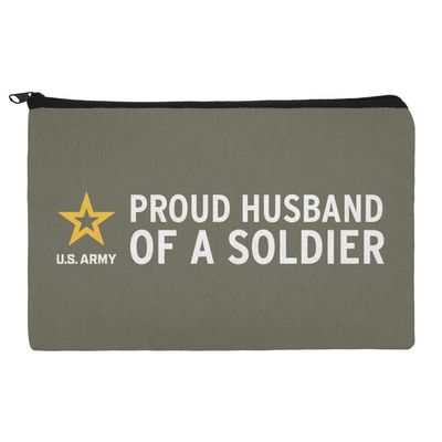 U.S. Army Proud Husband of a Soldier Makeup Cosmetic Bag Organizer Pouch