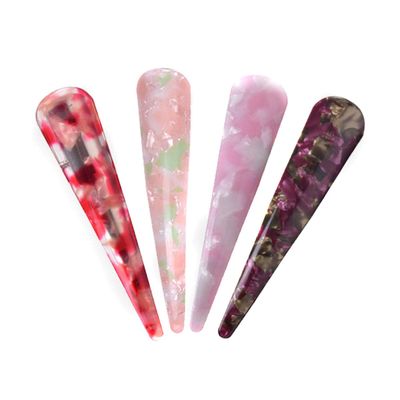 4 Pcs Fashion Acrylic Alloy Hair Clips Acetic Acid Duckbill Clips Hairpins Barrettes Hairstyling Tools Accessories for Women