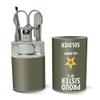 U.S. Army Proud Sister of a Soldier Stainless Steel Manicure Pedicure Grooming Beauty Care Travel Kit view 2