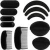 11 Pieces Hair Bump Sponge Volume Hair Bases Set Bump It Accessory for Volume Insert Styling Tools up Combs Clips Sponge Bun Updo Accessories for Women DIY Hairstyles(Black) view 1