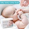 Baby Cotton Swabs, Organic Chlorine-Free Safety Swabs for Kids or Newborn Babies, 100% Biodegradable Gentle Baby Qtips, Cruelty-Free & Hypoallergenic Children Cotton Buds (4 packs of 55 ct. Total 220) view 4