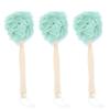 3pcs Bath Flower with Handle Shower Back Scrubber Long Handle Bath Balls view 1