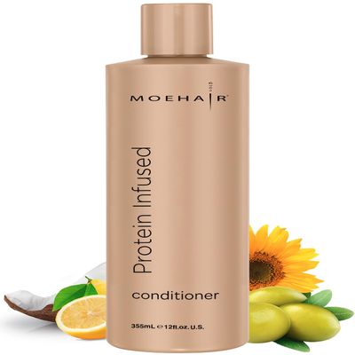 MOEHAIR Protein Infused Conditioner | Protein Hair Treatment | Repairs Damaged Hair | Hydrates Hair | Controls Frizz | Adds Shine & Luster | Sulfate & Paraben-Free Hair Conditioner (12 Fl Oz)