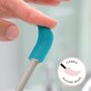 S&T INC. Makeup Spatula, Large and Mini Silicone Spatula Set for Cosmetics, Shampoo, Hair Care, and Skin Care Products, 2 Piece Set, Grey/Teal view 4