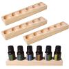 Meao 4 Pcs 1-Tier Wooden Essential Oil Display Storage Organizer Holder Stand - 6 Slots Natural Hard Pine Wood Rack - Holds up to 6 Aromatherapy Bottles - Ideal Gift Presentation Shelf #3 view 1