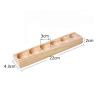 Meao 4 Pcs 1-Tier Wooden Essential Oil Display Storage Organizer Holder Stand - 6 Slots Natural Hard Pine Wood Rack - Holds up to 6 Aromatherapy Bottles - Ideal Gift Presentation Shelf #3 view 3