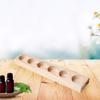 Meao 4 Pcs 1-Tier Wooden Essential Oil Display Storage Organizer Holder Stand - 6 Slots Natural Hard Pine Wood Rack - Holds up to 6 Aromatherapy Bottles - Ideal Gift Presentation Shelf #3 view 4