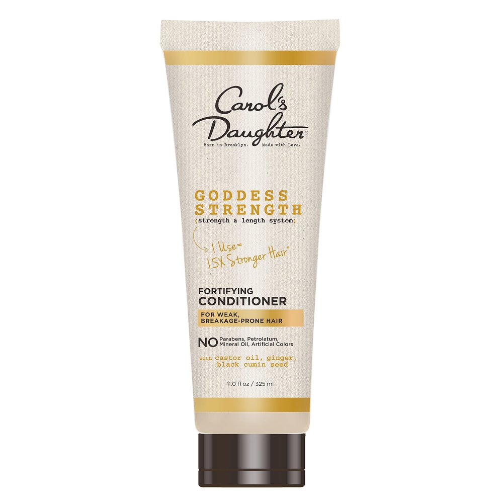 Carol's Daughter Goddess Strength Fortifying Conditioner For Wavy, Coily and Curly Hair, Conditioner with Castor Oil for Weak Hair, 11 Fl Oz