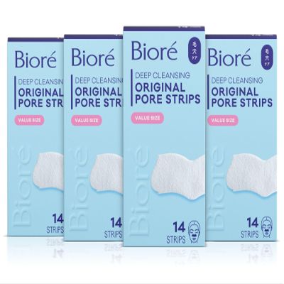 Biore Original Blackhead Remover Nose Strips, Deep Cleansing, 14 ct, 4pk