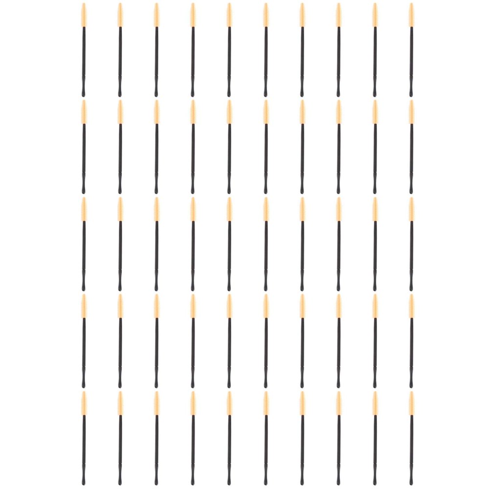 50PCS Disposable Eyelash Mascara Makeup Brush Applicator(Orange)