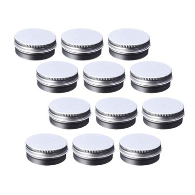 12pcs Travel Bottles Cosmetic Container Buttercream Lip Balm Containers Container with Lid Cosmetic Metal Tins Round Cosmetic Jars Empty Cream Jar Pot Candy Tin Can Supplies Lotion