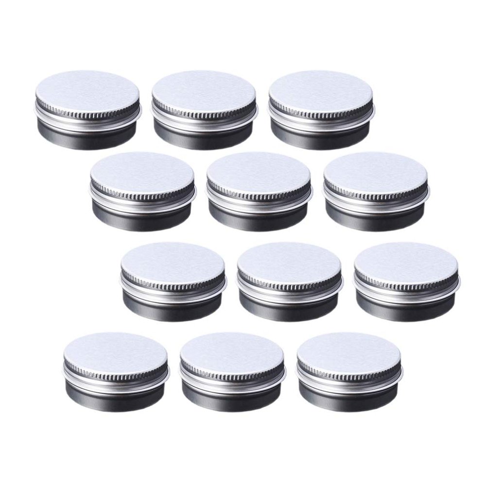 12pcs Travel Bottles Cosmetic Container Buttercream Lip Balm Containers Container with Lid Cosmetic Metal Tins Round Cosmetic Jars Empty Cream Jar Pot Candy Tin Can Supplies Lotion