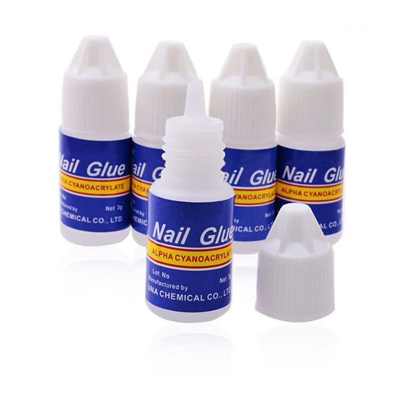 5 Pcs Adhesive Nail Glue for Rhinestones Nail Stickers False Tips Manicure Nail Art Tool