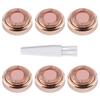 Gift2U Facial Hair Remover Replacement Heads, 6pcs Rose Gold Electronic Shaver Head Cutter Replacement with 18K Gold-Plated Blade Cover for Face, Leg, Armpit, Back, etc view 1