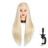 Headfix 26"-28" Long Hair Mannequin Head Synthetic Fiber Hair Hairdresser Practice Styling Training Head Cosmetology Manikin Doll Head with Clamp (6F1919W61320) view 1
